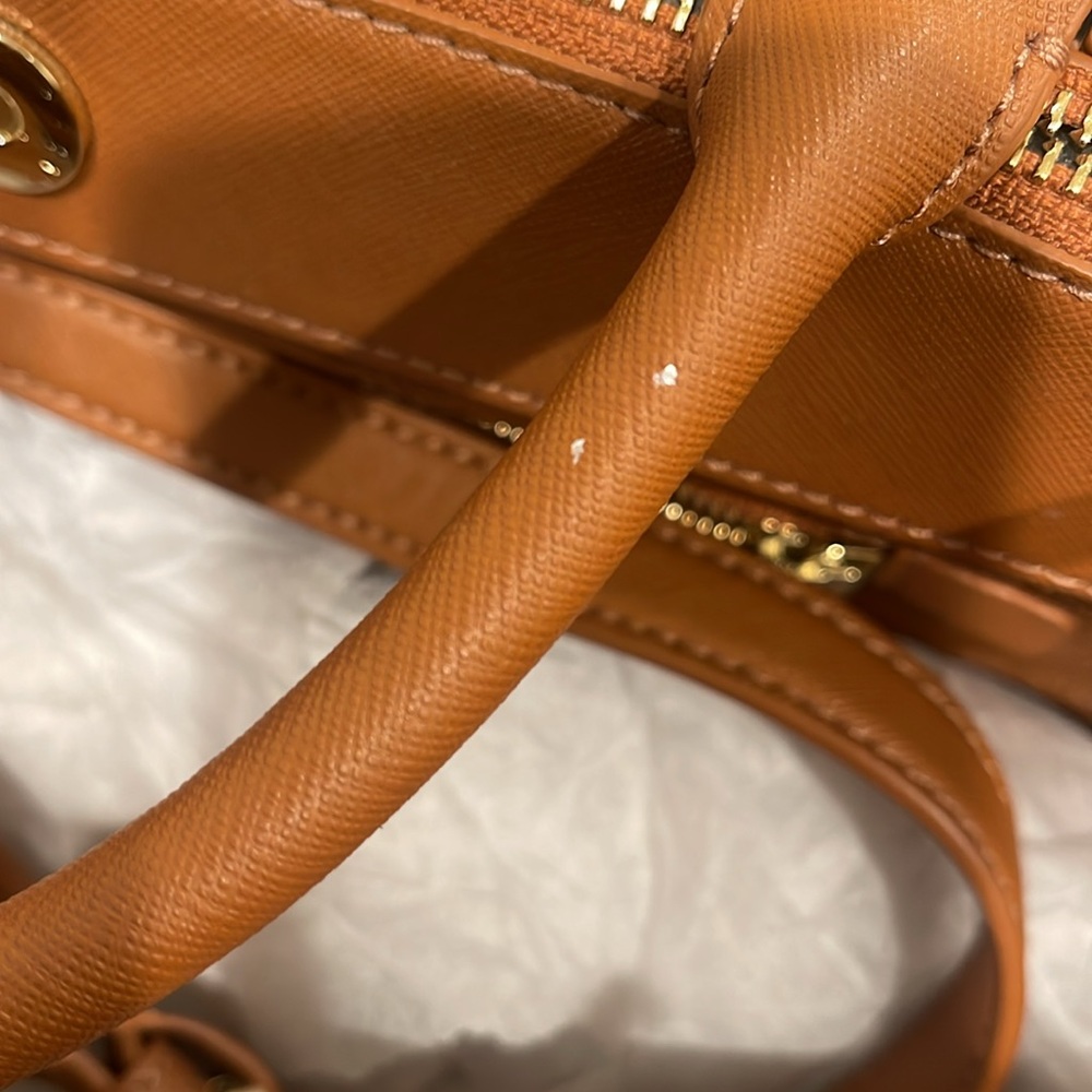 Tory Burch Tan Structured Leather Tote - Picture 8 of 8